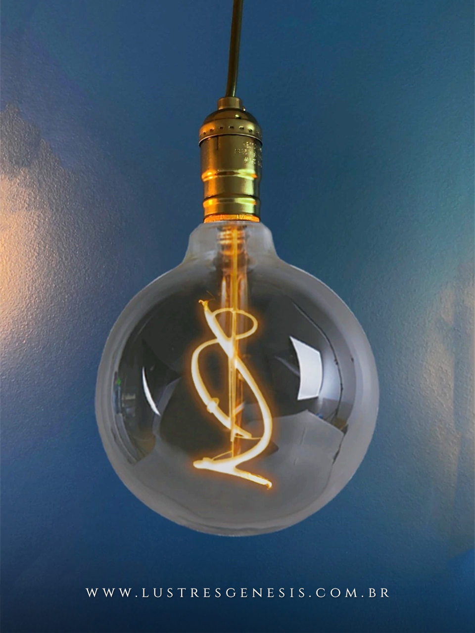 Lâmpada de Filamento de Led G95 Fumê 4W Soft da GMH Lustres Gênesis loja online de Lustres e Iluminação Decorativa